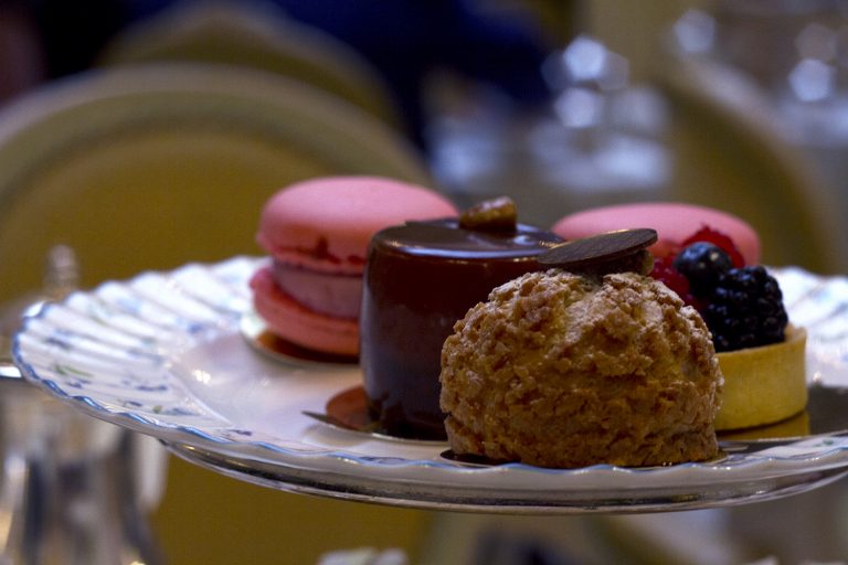 Afternoon tea sweets from The Ritz Hotel in London.