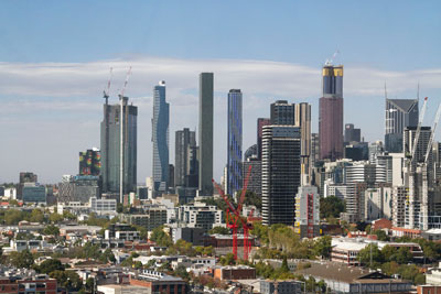 Melbourne's skyline as seen from the west of the city. Read on to discover some facts about Melbourne.
